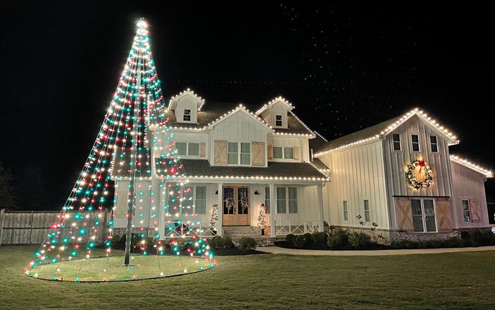 FlagPoleChristmasLights